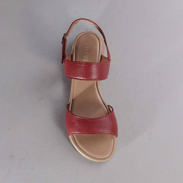 Factory Shop Shoes Flat Slingback Sandal in Red - 12540