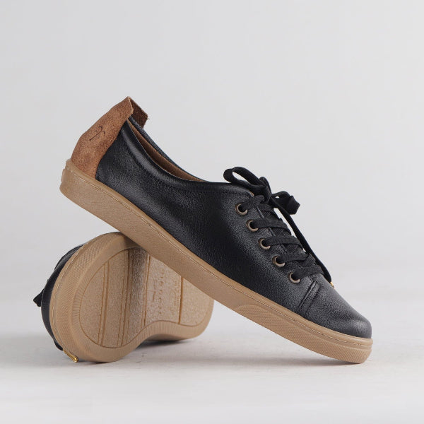 Factory Shop Shoes Lace-up Sneaker in Black - 12854