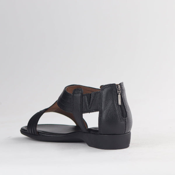 Froggie Shoes Shoes Closed Back T-Bar Flat Sandal in Black - 12886