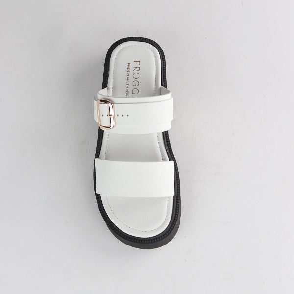 Froggie Shoes Shoes Double Band Buckle Strap in White - 12695