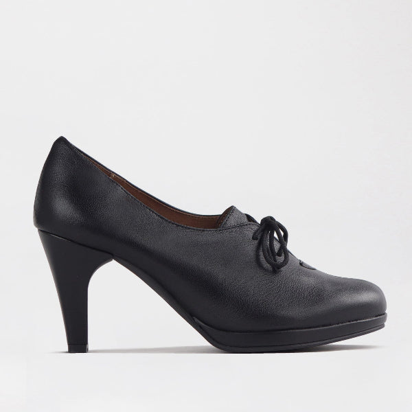 Heels Church's Oxfords Womens High Heel Lace-Up Shoe In Black