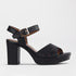 Froggie Shoes Shoes 4 / Black / 12676 High Heel Platform Sandal in Black - 12676