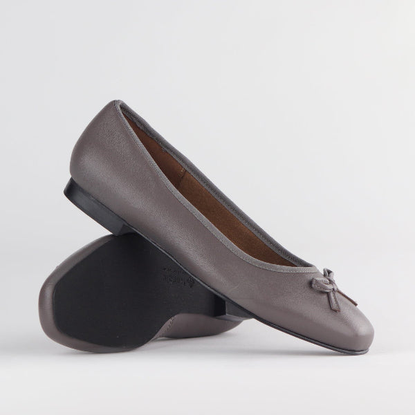 Froggie Shoes Shoes Ballerina Flat Pump with Bow in Grey Multi - 12796