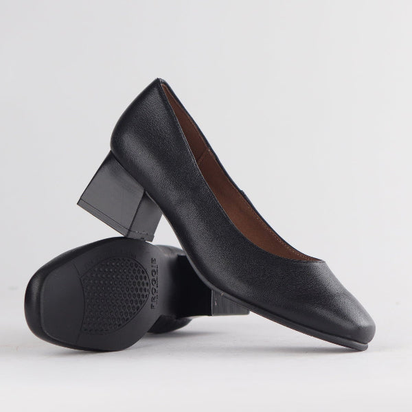 Froggie Shoes Shoes Block Heel Court Shoe in Black - 12476