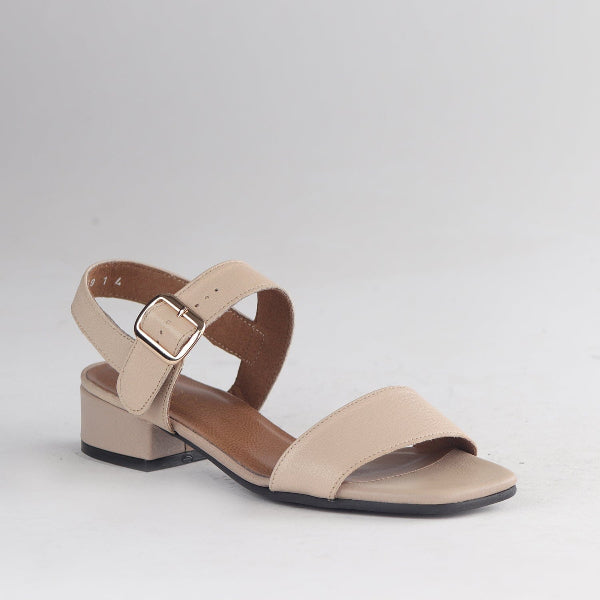 Froggie Shoes Shoes Block Heel Sandal in Ivory - 12408