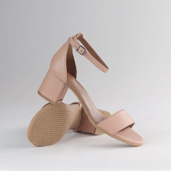 Froggie Shoes Shoes Closed back ankle strap sandal in Blush - 11879