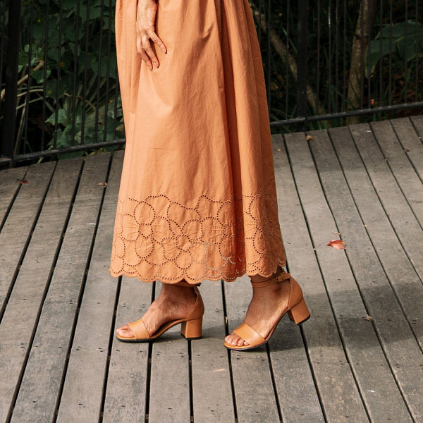 Froggie Shoes Shoes Closed back ankle strap sandal in Tan - 11879