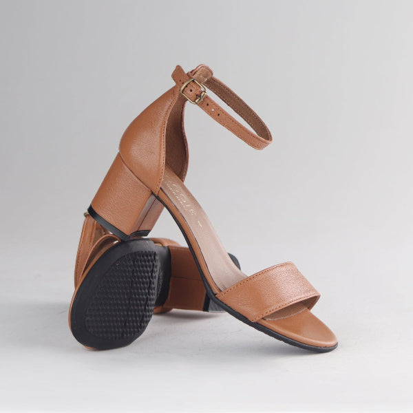 Froggie Shoes Shoes Closed back ankle strap sandal in Tan - 11879