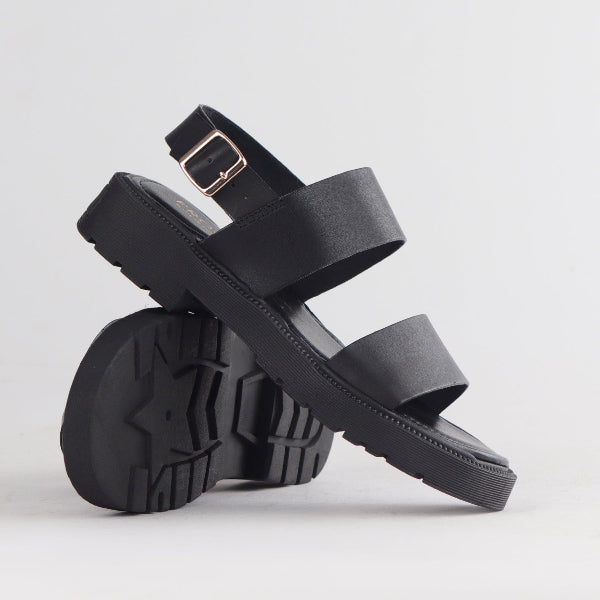 Froggie Shoes Shoes Double Band Buckle Strap in Black - 12711