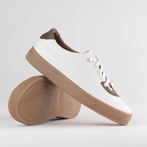 Froggie Shoes Shoes Elasticated lace-up Sneaker in White Multi - 12843