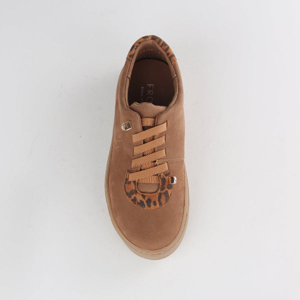 Froggie Shoes Shoes Elasticated lace-up Sneaker with Removable Footbed in Tobacco Multi - 12843
