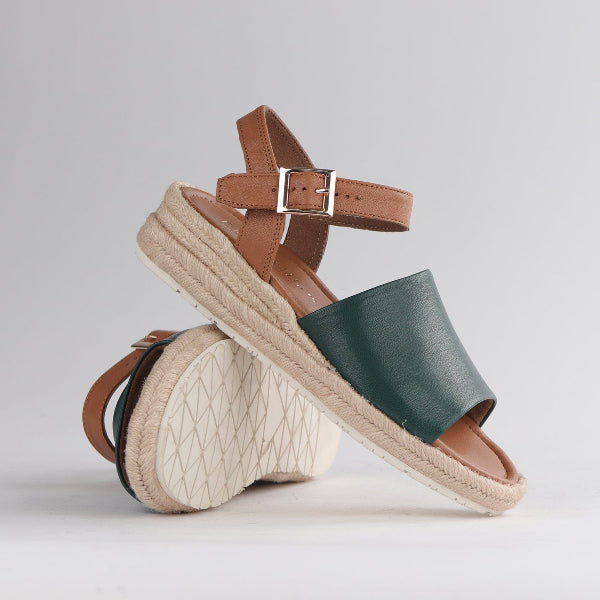 Froggie Shoes Shoes Espadrille Wedge Sandal in Pine - 12966