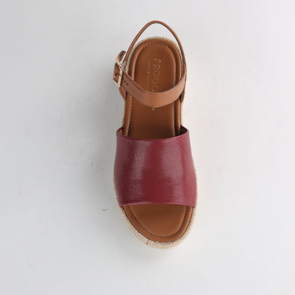 Froggie Shoes Shoes Espadrille Wedge Sandal in Red - 12966