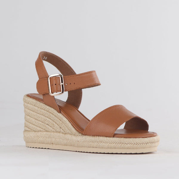 Froggie Shoes Shoes Espadrille Wedge Sandal in Tan - 12683