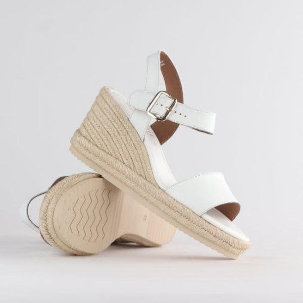 Froggie Shoes Shoes Espadrille Wedge Sandal in White - 12683