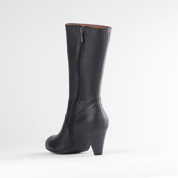 Froggie Shoes Shoes High Heel Mid-calf Boot in Black – 12489