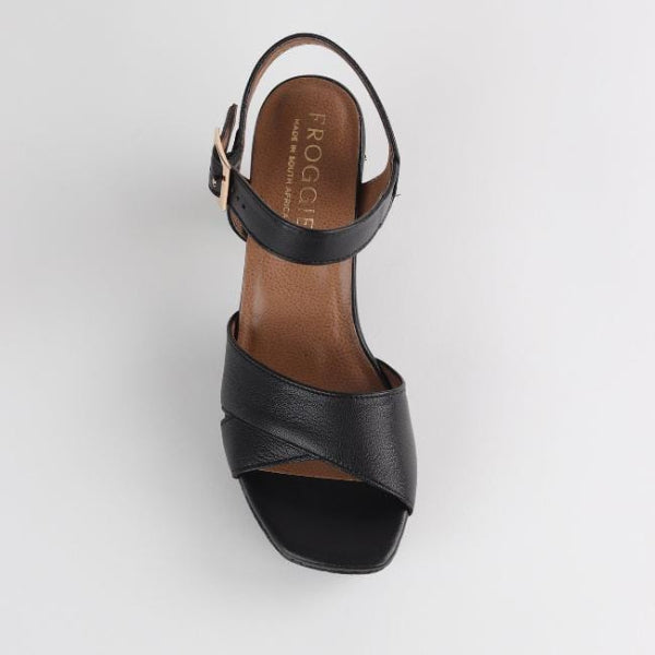 Froggie Shoes Shoes High Heel Platform Sandal in Black - 12676