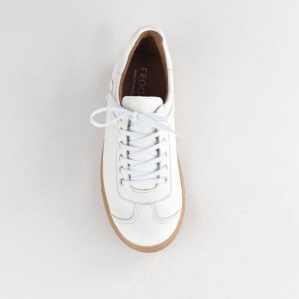 Froggie Shoes Shoes Lace-up Sneaker with Removable Footbed in White - 12814