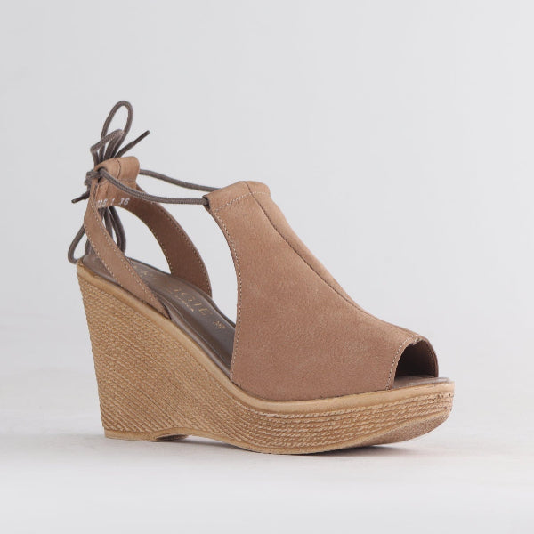 Froggie Shoes Shoes Lace-Up Wedge Sandal - 12821