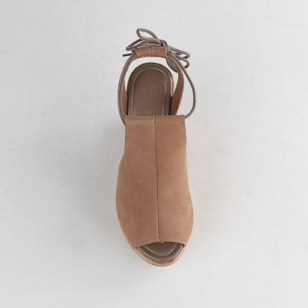 Froggie Shoes Shoes Lace-Up Wedge Sandal - 12821