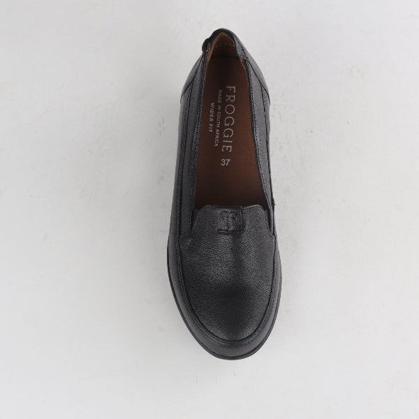 Froggie Shoes Shoes Loafer with Removable Footbed in Black - 12842