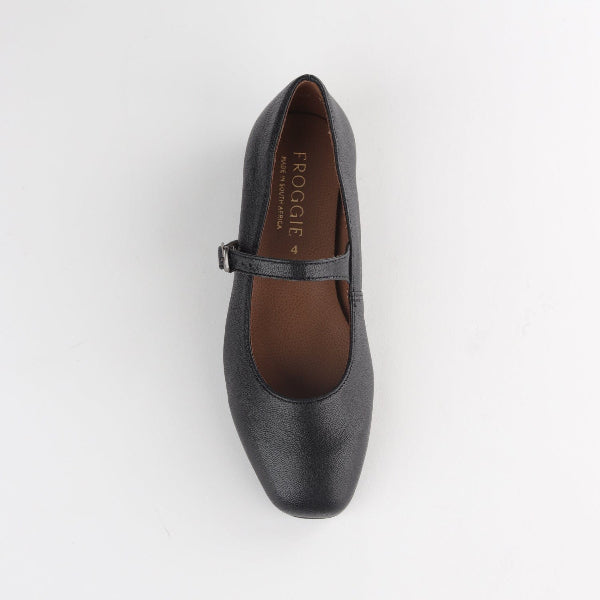 Froggie Shoes Shoes Mary Jane Bar Pump in Black - 12732
