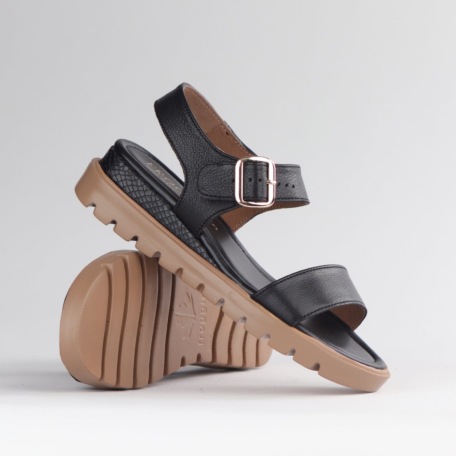 Froggie Shoes Shoes Platform Sandals in Black - 12508