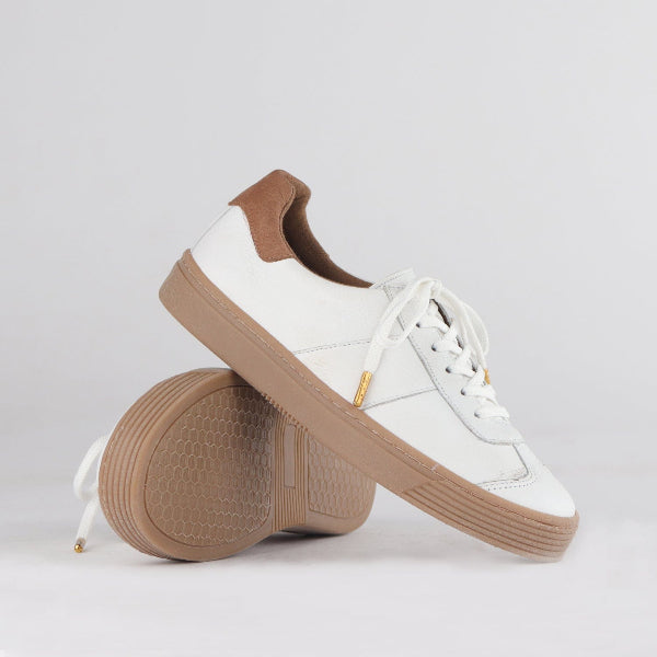 Froggie Shoes Shoes Retro Lace-up Sneaker in White Multi -12795