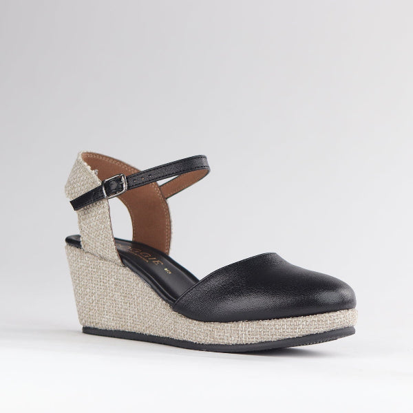 Froggie Shoes Shoes Slingback Wedge Sandal Black Multi - 10609