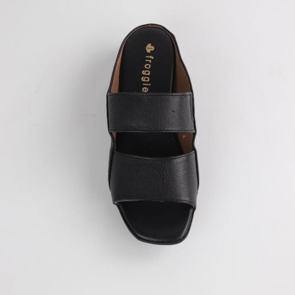 Froggie Shoes Shoes Slip-on Mule Sandal in Black - 12317