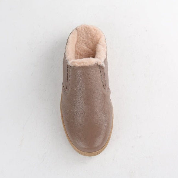Froggie Shoes Shoes Slip-on sneakers with Sheepskin Fur Linning in Stone - 12798