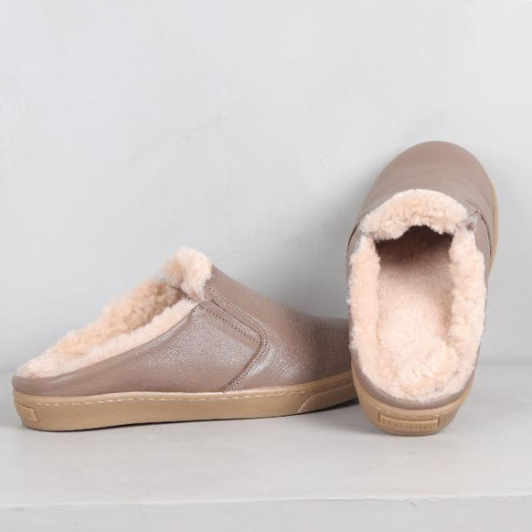 Froggie Shoes Shoes Slip-on sneakers with Sheepskin Fur Linning in Stone - 12798