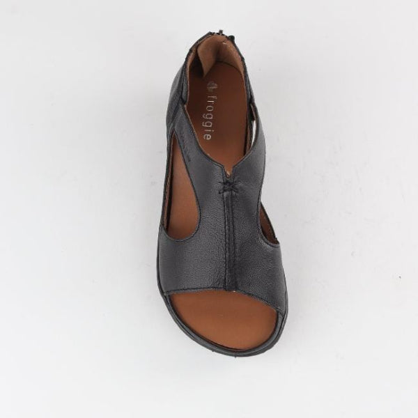 Froggie Shoes Shoes T-bar Sandal with Removable Footbed in Black - 12707