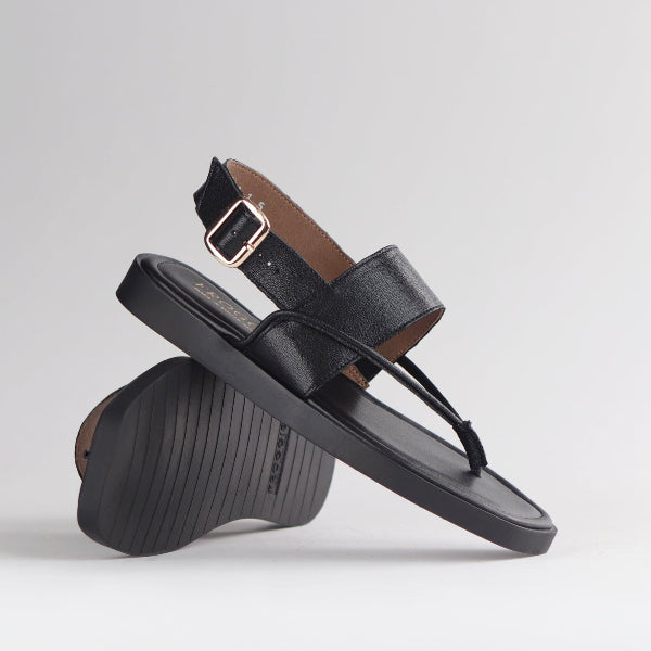 Froggie Shoes Shoes Toe Thong flat sandal in Black - 12868