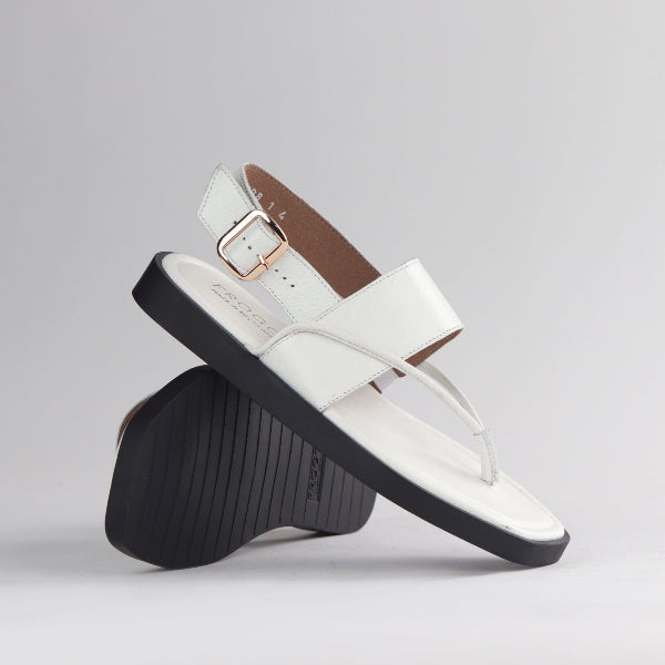 Froggie Shoes Shoes Toe Thong flat sandal in White - 12868