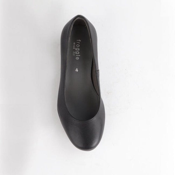 Froggie Shoes Shoes Wider Fit Court Shoe in Black - 10099