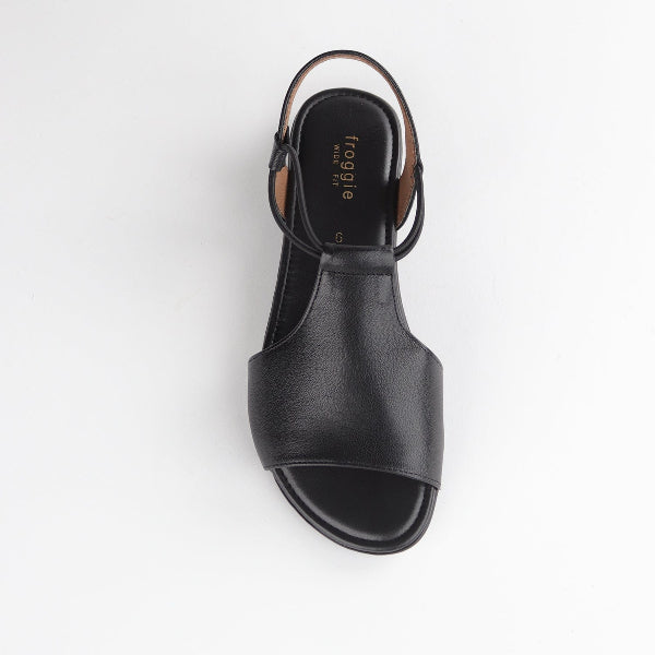 Froggie Shoes Shoes Wider Fit Sandal in Black - 12140