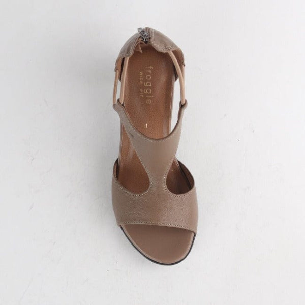 Froggie Shoes Shoes Wider Fit T-Bar Heel in Stone -11645