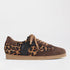 Froggie Shoes Shoes 12805 / Cheetah Tan Multi / 36 Lace -Up Sleek Retro Sneaker in Cheetah Print Multi - 12805