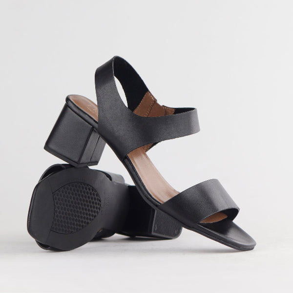 Froggie Shoes Shoes Block Heel Sandal in Black - 12679
