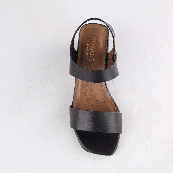 Froggie Shoes Shoes Block Heel Sandal in Black - 12679