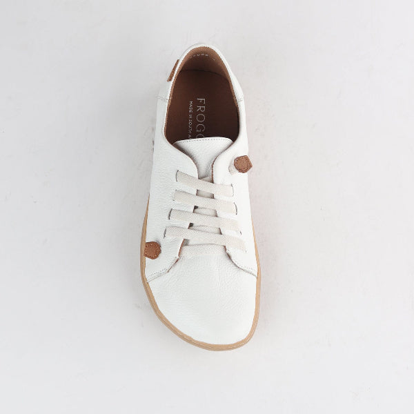 Froggie Shoes Shoes Lace-up Barefoot Shoe with Removable Footbed in White - 12828