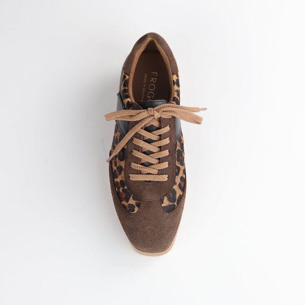 Froggie Shoes Shoes Lace -Up Sleek Retro Sneaker in Cheetah Print Multi - 12805