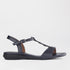 Froggie Shoes Shoes 3 / Navy / 12963 Slingback T-bar Flat Sandal in Navy - 12963