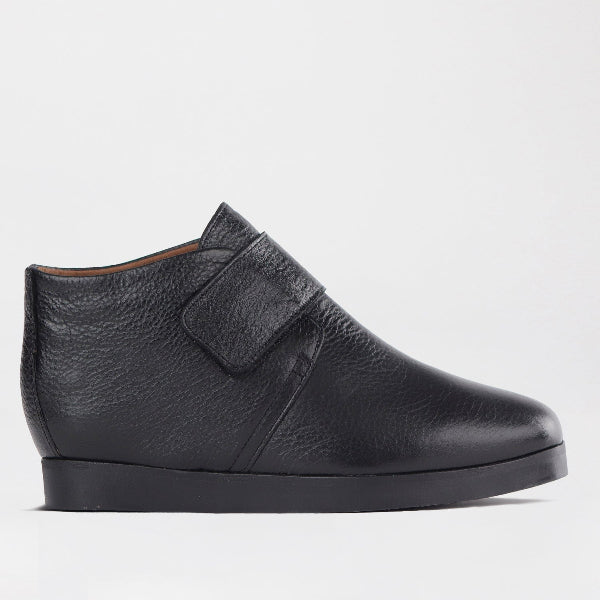 Froggie Shoes Shoes C36 / Black / 12768 Square Toe Ankle Boot with Velcro Strap in Black - 12768