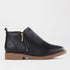 Froggie Shoes Shoes C36 / Black Multi / 12777 Ankle Boot with Gold Zip in Black Multi - 12777