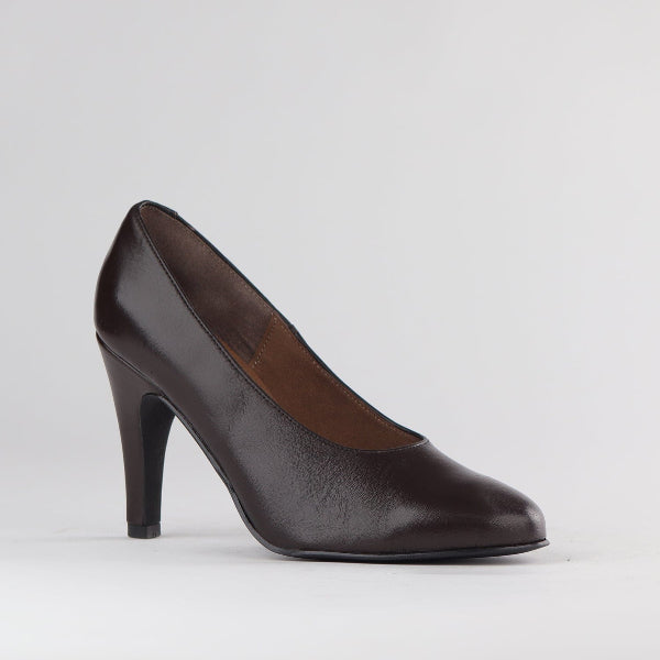 Froggie Shoes Shoes Stiletto Court Shoe in Nude Ebony - 12825