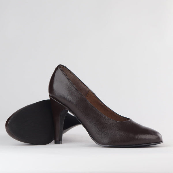 Froggie Shoes Shoes Stiletto Court Shoe in Nude Ebony - 12825