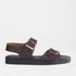 Froggie Shoes Shoes 3 / Brown / 12881 Double Buckle Sling Sandal in Brown - 12881