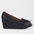 Froggie Shoes Shoes 4 / Black / 11171 Peep Toe Wedge in Black - 11171